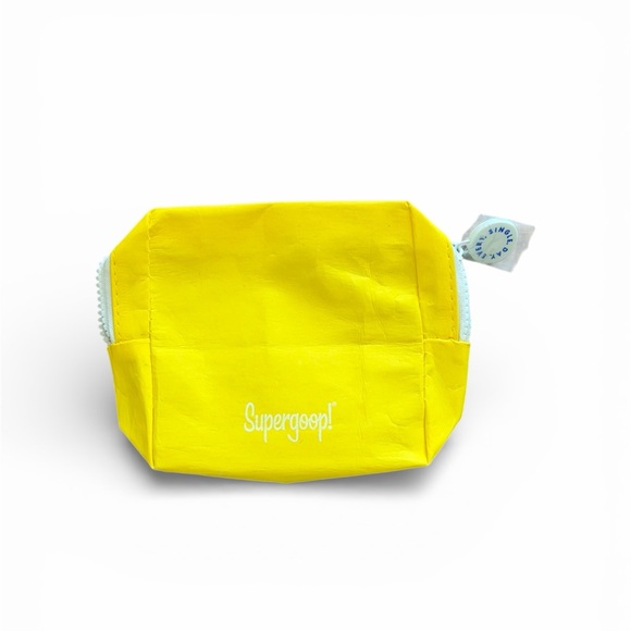 Supergoop! Handbags - Supergoop! "Every Single Day" Paper Yellow Makeup Bag - Pouch